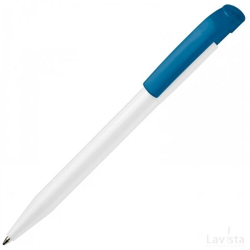 Balpen S45 hardcolour wit / licht blauw
