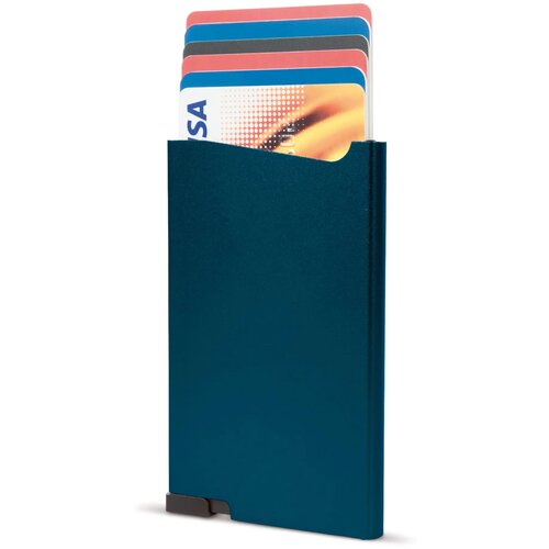 Uitschuifbare aluminium pashouder Blauw