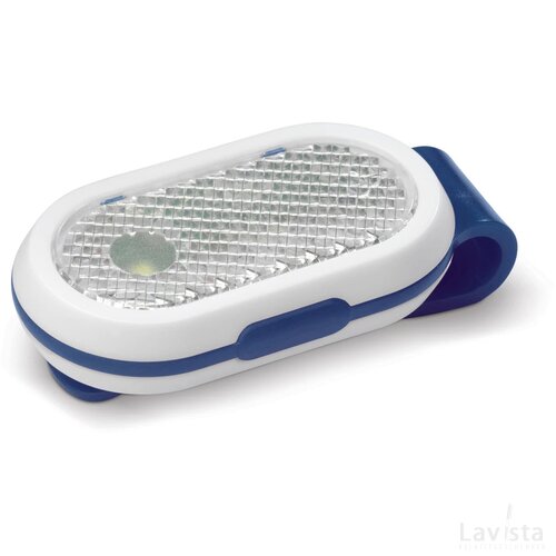 Fietslamp click-on blauw / wit