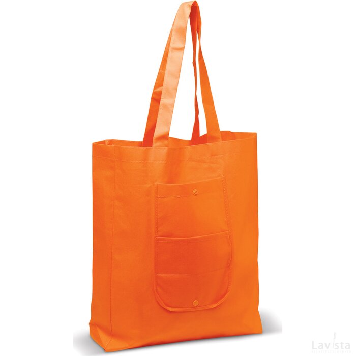 Schoudertas opvouwbaar non-woven 75g/m² oranje