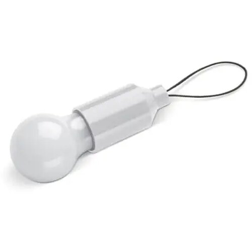 Sleutelhanger gloeilampje wit
