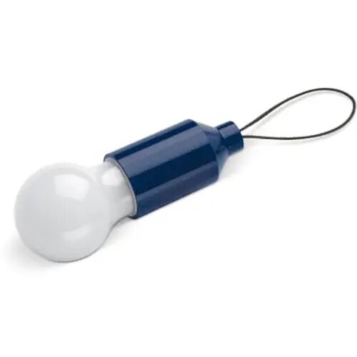 Sleutelhanger gloeilampje donker blauw
