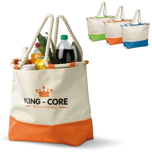 Stevige canvas boodschappentas 380 g/m²