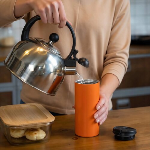 Dubbelwandige thermosbeker Oranje 350 ml
