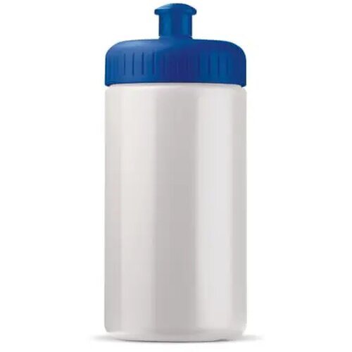 Sportbidon classic 500ml wit / donker blauw