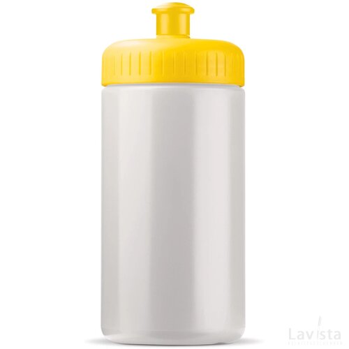 Sportbidon classic 500ml wit / geel