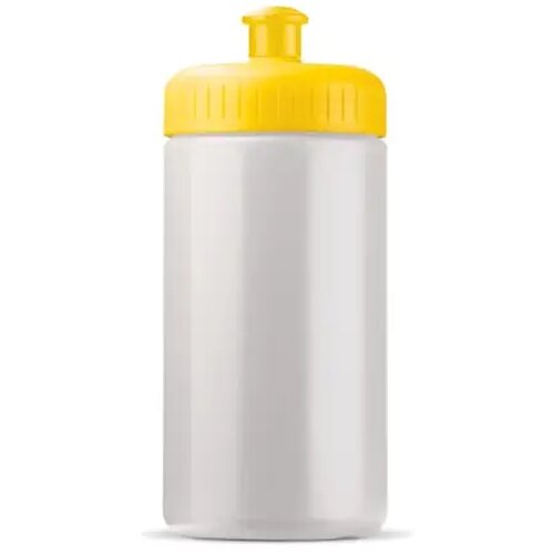 Sportbidon classic 500ml wit / geel
