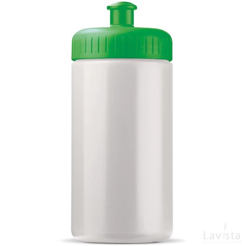 Sportbidon classic 500ml wit / groen