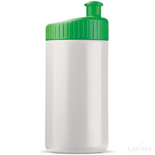 Sportbidon design 500ml wit / groen