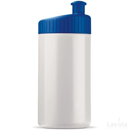 Sportbidon design 500ml wit / donker blauw