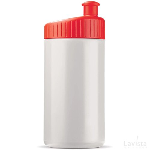Sportbidon design 500ml wit / rood