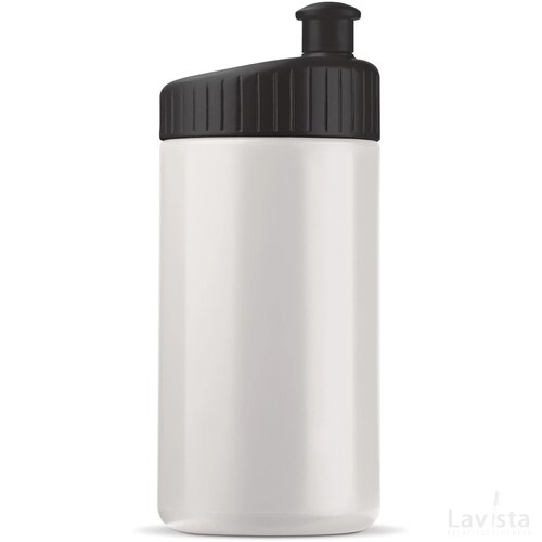 Sportbidon design 500ml wit / zwart