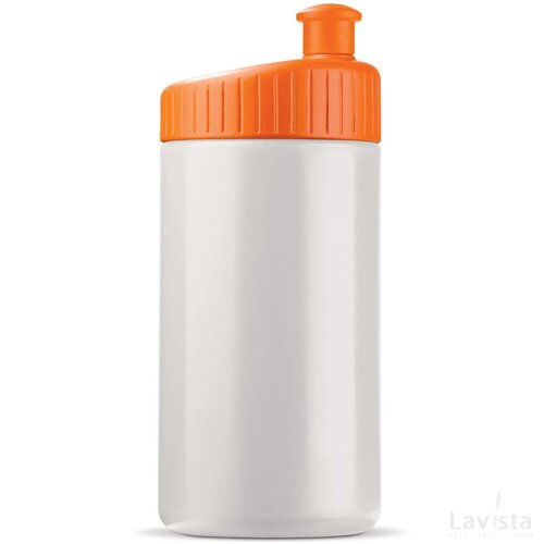 Sportbidon design 500ml wit / oranje