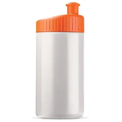 Sportbidon design 500ml wit / oranje