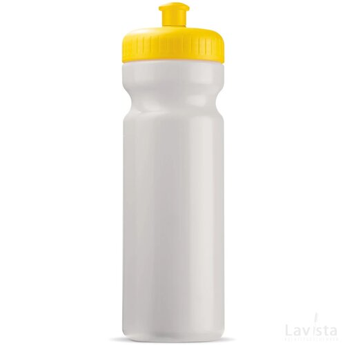 Sportbidon classic 750ml wit / geel