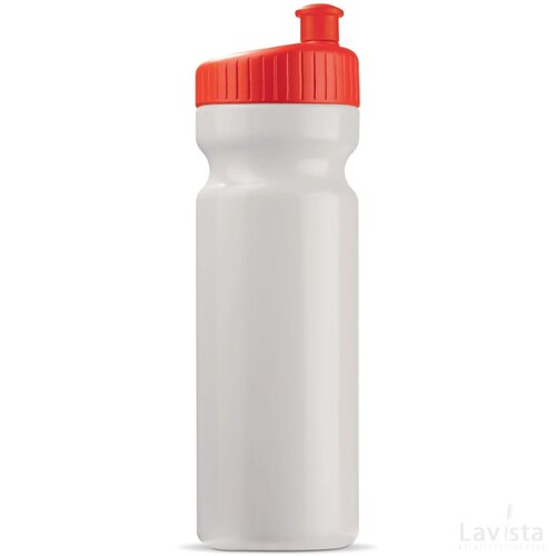 Sportbidon design 750ml wit / rood