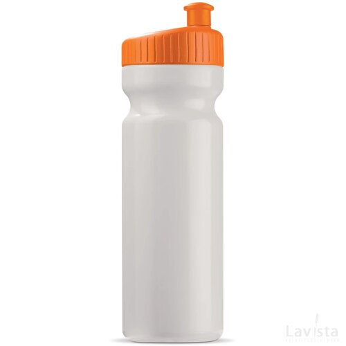 Sportbidon design 750ml wit / oranje