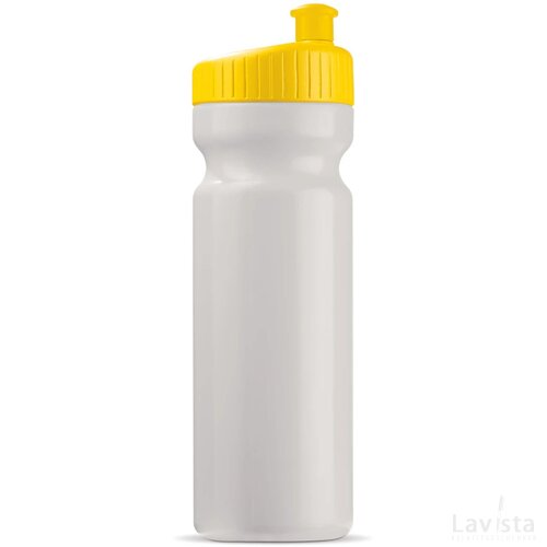 Sportbidon design 750ml wit / geel