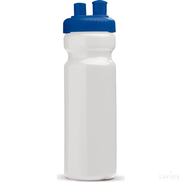 Sportbidon met verstuiver 750ml wit / donker blauw