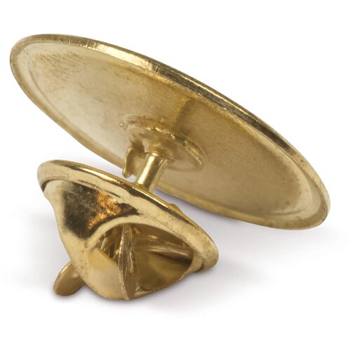 Badge metalen pin Ø20mm goud satijn