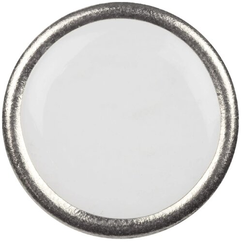 Badge metalen pin Ø20mm zilvermat