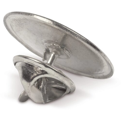 Badge metalen pin Ø20mm zilvermat