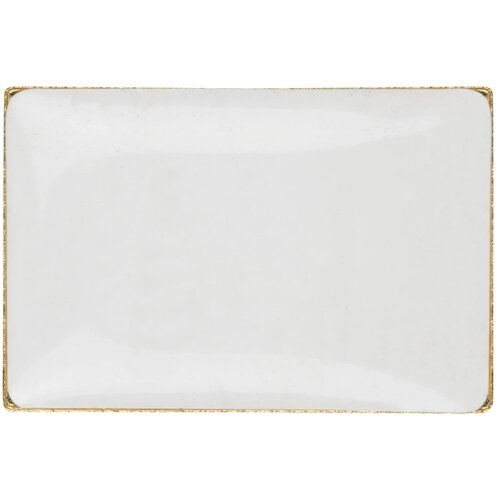 Badge metalen pin 19x13mm goud satijn
