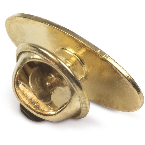 Badge metalen pin 20x12mm goud satijn