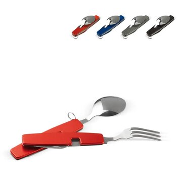 Inklapbaar bestek in multitool donker gun metal Inklapbaar bestek in multitool donker gun metal