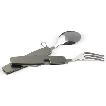 Inklapbaar bestek in multitool donker gun metal