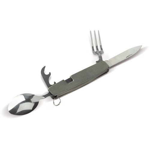 Inklapbaar bestek in multitool donker gun metal