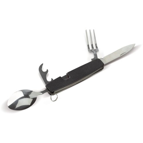 Inklapbaar bestek in multitool zwart