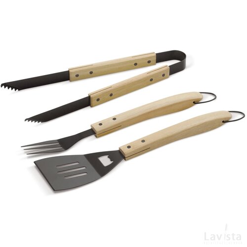 Barbecue gereedschapsset hout hout