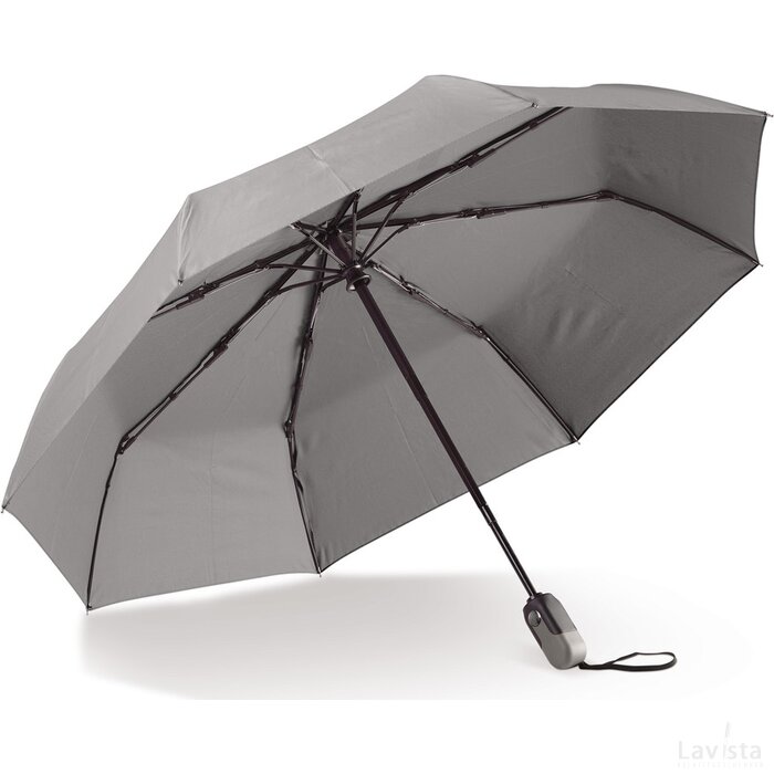 Luxe opvouwbare paraplu 22” auto open/auto sluiten grijs