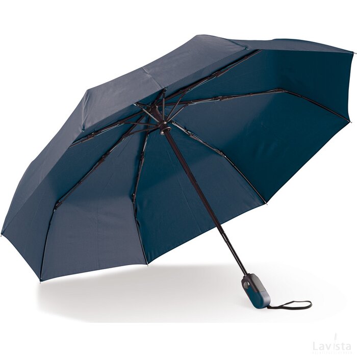 Luxe opvouwbare paraplu 22” auto open/auto sluiten donker blauw