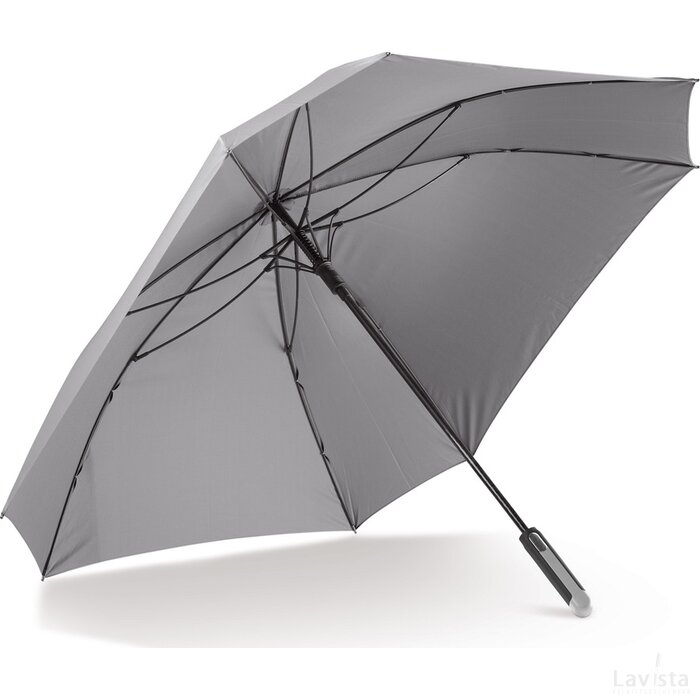 Deluxe 27” vierkante paraplu auto open grijs