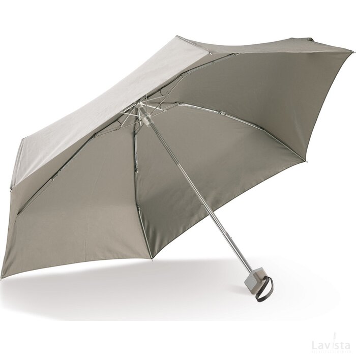 Uiterst lichte opvouwbare 21” paraplu met hoes taupe