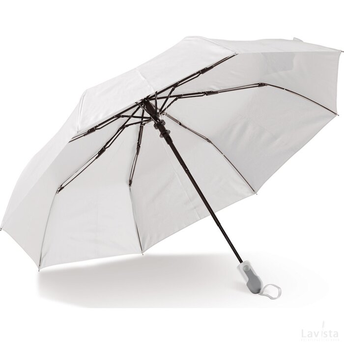 Opvouwbare 22” paraplu auto open wit