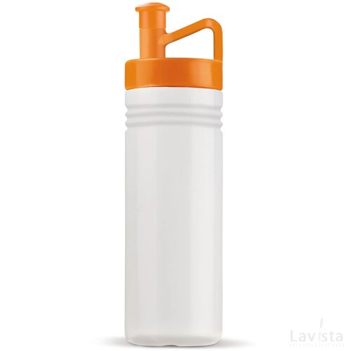Sportbidon ergonomisch 500ml transparant oranje