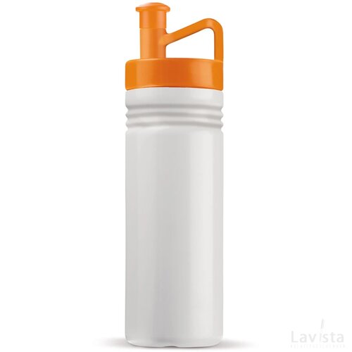 Sportbidon ergonomisch 500ml wit / oranje