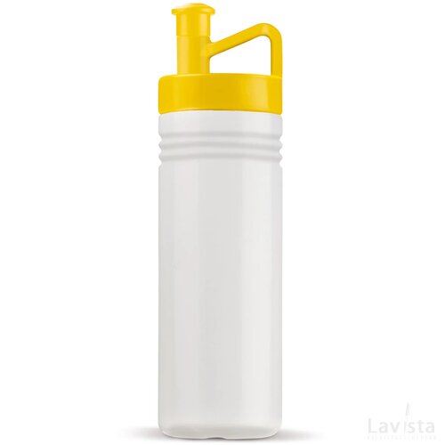 Sportbidon ergonomisch 500ml transparant geel