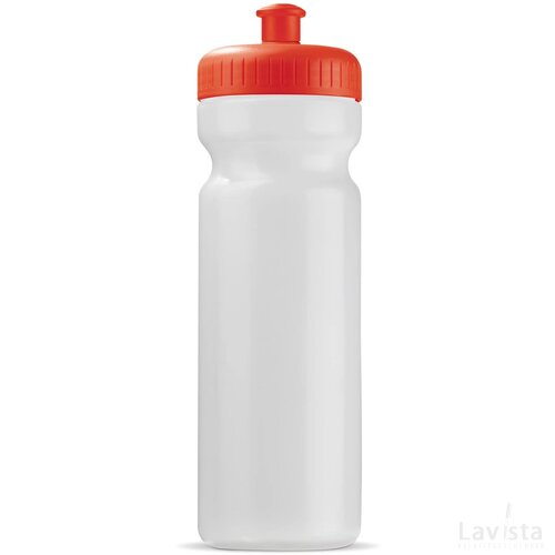 Sportbidon Bio 750ml Transparant Rood