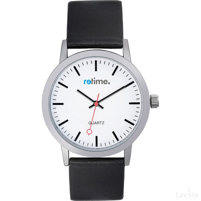 Polshorloge Retime-Basic zwart, zilver