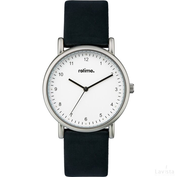 Polshorloge Retime-Basic zwart, zilver, wit