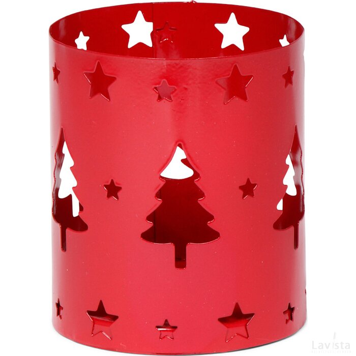 Tealight Holder Xmas Tree Red