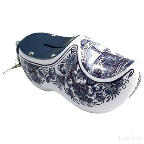 Moneybox 14 cm, delft blue mill 4