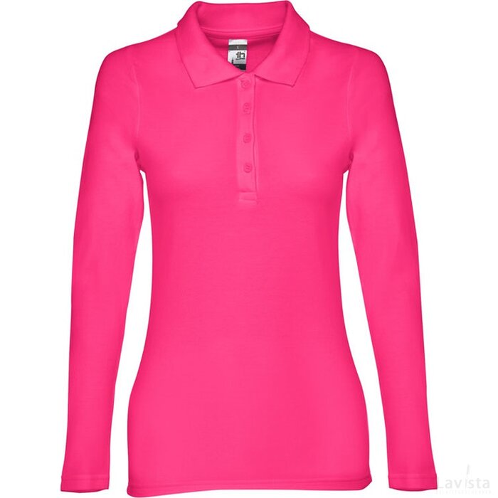 Thc Bern Women Polo Hemd Met Lange Mouwen Voor Vrouwen Roze