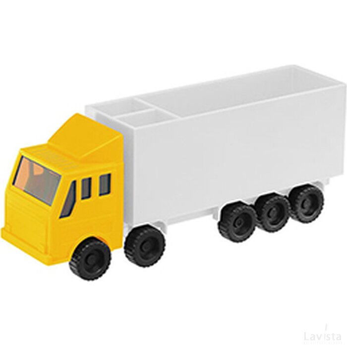 Memobox vrachtwagen geel