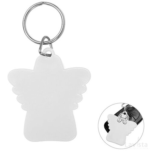 Sleutelhanger beschermengel wit