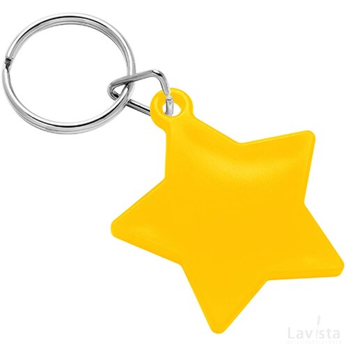 Sleutelhanger ster geel